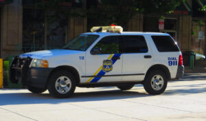 Philadelphia Police Department vehicle. "PPD T12" by PFDChasePictures is licensed under CC BY 2.0.