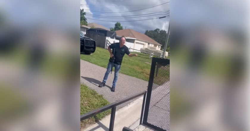 Florida man arrested weeks after video showed him pulling rifle on Black landscaper