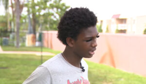 Chad Sanford, 14, talks about being attacked by a group of teens in Florida. (Credit: Screenshot - WPLG Local 10/YouTube)