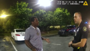 Bodycam footage shows an officer interviewing Rayshard Brooks before he was fatally shot by an officer in Atlanta, Georgia on June 12, 2020. (Source: YouTube)