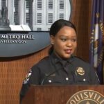 Jacquelyn Gwinn-Villaroel was announced as the new chief of Louisville Police Department on July 20, 2023. (Credit: Screenshot - WLKY News/YouTube)