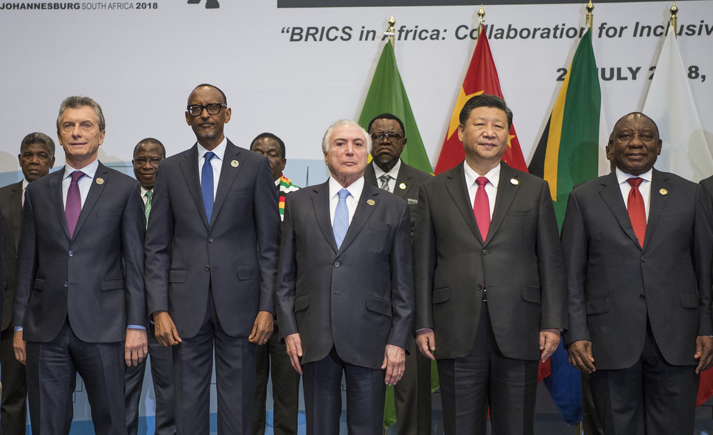 ("10th BRICS Leaders' Summit | Johannesburg, 27 July 2018" by Paul Kagame is licensed under CC BY-NC-ND 2.0.)