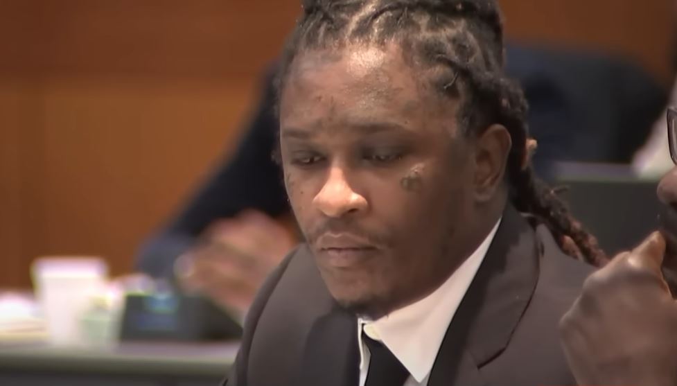 Rapper Young Thug appears in court for a bond hearing on July 21, 2023 ahead of the YSL RICO trial in Atlanta, Georgia. (Credit: Screenshot - 11 Alive/YouTube)