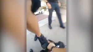 Video from police body camera showed an Indianapolis Metro Police Department Sergeant stomp a Black man in the face while he was handcuffed on the ground on Sept. 24, 2021. (Source: Indianapolis Metro Police Department)