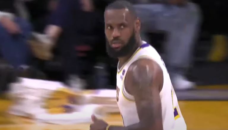 LeBron James defied expectation on Sunday, Nov. 19, 2023 after scoring a season high of 37 points when the Los Angeles Lakers took on The Houston Rockets. (Source: Screenshot - NBA/YouTube)