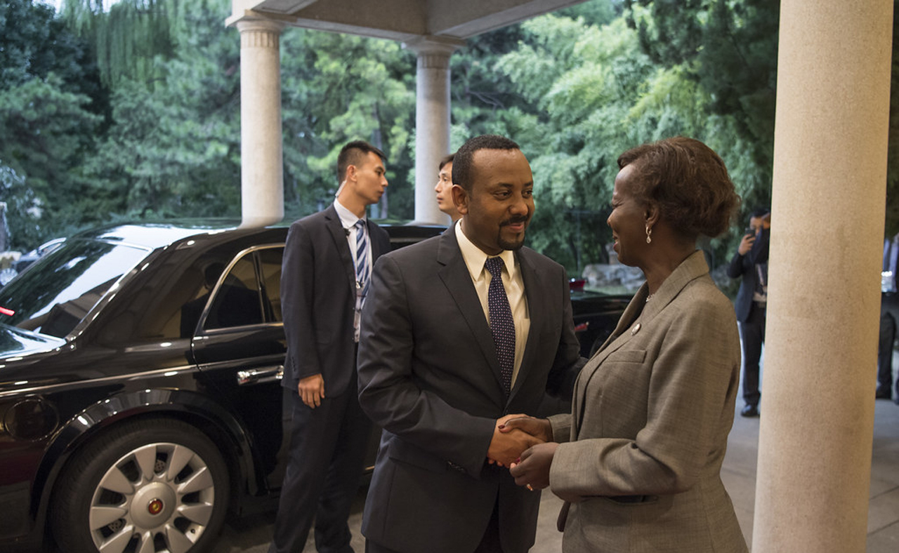 "President Kagame meets with Prime Minister Abiy Ahmed of Ethiopia ahead of the Forum on China- Africa Cooperation Summit | Beijing,1 September 2018" by Paul Kagame is licensed under CC BY-NC-ND 2.0.