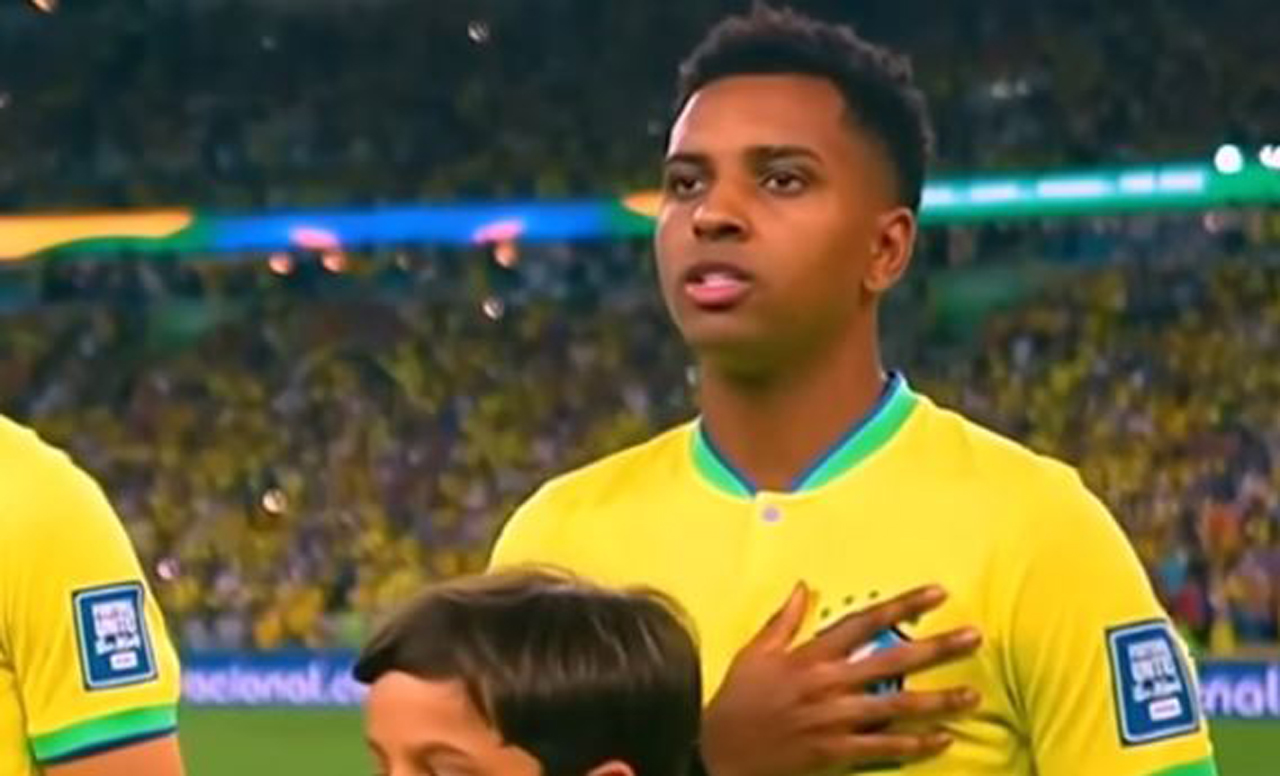 Brazil forward Rodrygo was the target of racist abuse on social media after a match against Argentina on Tuesday, Nov. 21, 2023. (Source: Screenshot)