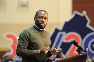 Richmond, Virginia Mayor Levar Stoney attends an event in Norfolk for Joe Biden's 2020 presidential campaign. "By NSPA & ACP 2020 is licensed under CC BY-NC 2.0.