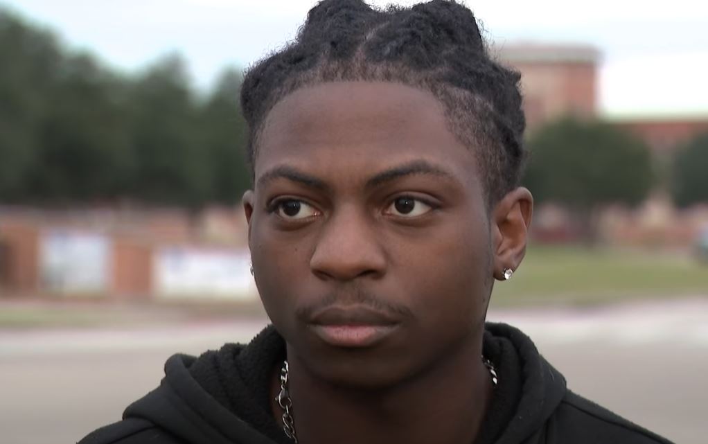 On Wednesday, Jan. 24, 2024, a judge ordered a trial be held next month over whether Darryl George, a Black high school student in Barbers Hill, Texas can continue being punished by his school district over his hairstyle. (Source: Screenshot - KHOU 11)