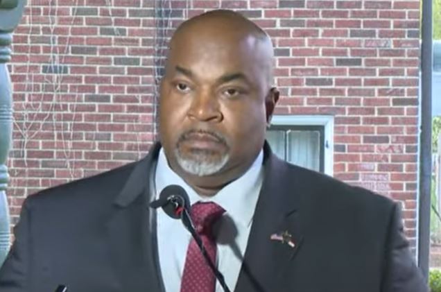 North Carolina Lt. Gov. Mark Robinson, who is running for governor, speaks during a press conference on March 18, 2024. (Source: Screenshot - WRAL)