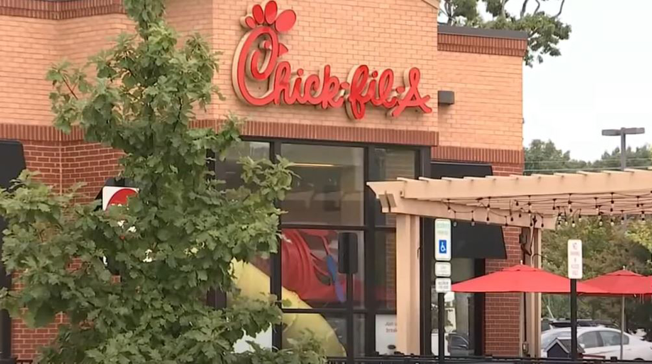 A Black man said he received a receipt from a Chick-Fil-A restaurant in LaPlanta, Maryland with a slur on it. (Source: Screenshot - NBC4 Washington)