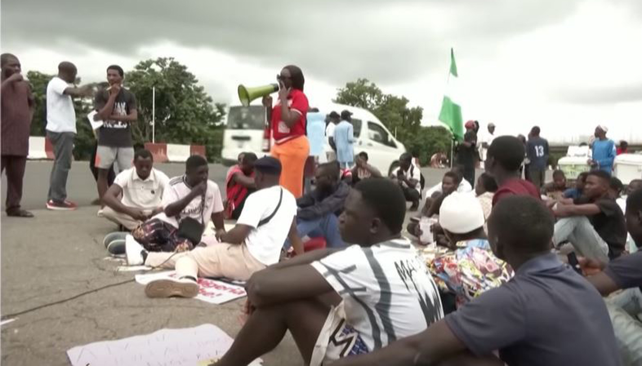 Protests broke out throughout Nigeria on Thursday, Aug. 1, 2024 and into the weekend over economic policies that are being blamed on the rising cost of living. (Source: Screenshot - Al-Jazeera)