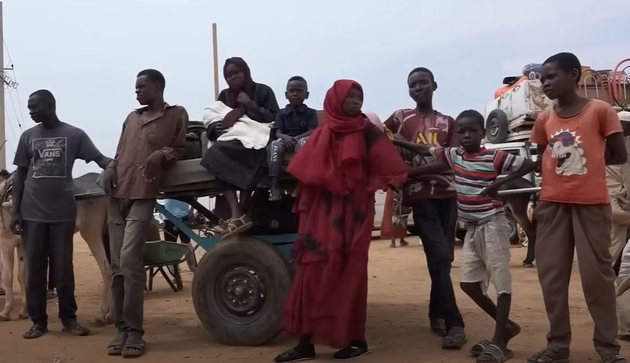 Millions of Sudanese have been displaced as a civil war continues to deepen the humanitarian crisis in Sudan. (Source: Screenshot - PBS News Hour)